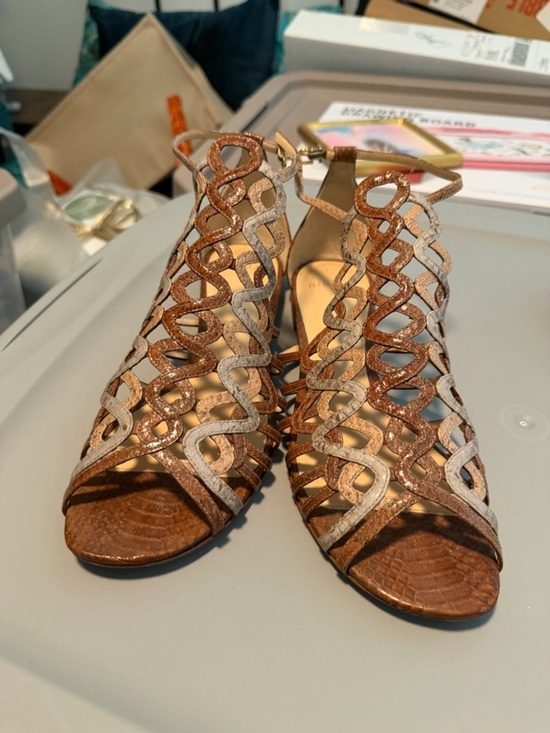 Shoes - Alexandre Birman Snakeskin Multicolor
Sandals Heels Caged Ankle Wrap Size 37